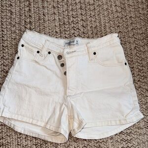 Abercrombie& Fitch  White Denim Shorts